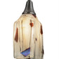 Meyda Lighting Metro Fusion 6" Brushed Nickel Mini Pendant Light With Ramoscelli Draped Shade Glass