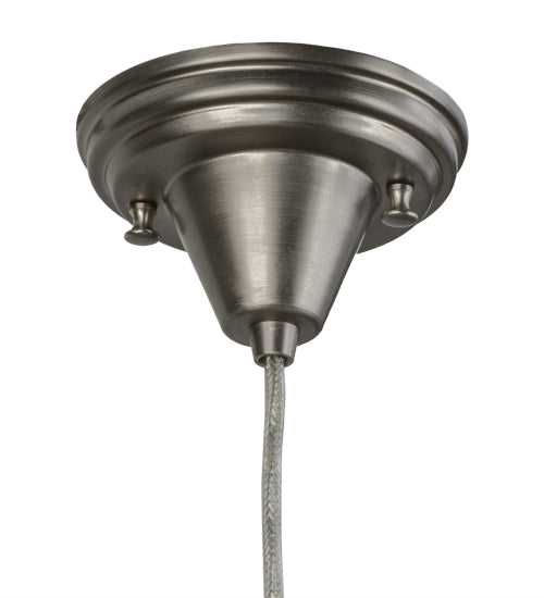 Meyda Lighting Metro Fusion 6" Brushed Nickel Mini Pendant Light With Ramoscelli Draped Shade Glass