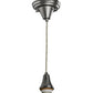 Meyda Lighting Metro Fusion 6" Brushed Nickel Mini Pendant Light With Ramoscelli Draped Shade Glass