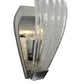 Meyda Lighting Metro Fusion 6" Brushed Stainless Steel Wall Sconce With Crystal Clear Shade Glass