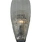 Meyda Lighting Metro Fusion 6" Brushed Stainless Steel Wall Sconce With Crystal Clear Shade Glass