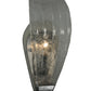 Meyda Lighting Metro Fusion 6" Brushed Stainless Steel Wall Sconce With Crystal Clear Shade Glass