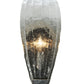 Meyda Lighting Metro Fusion 6" Brushed Stainless Steel Wall Sconce With Crystal Clear Shade Glass