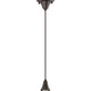 Meyda Lighting Metro Fusion 6" Craftsman Brown Distressed Draped Mini Pendant Light With Celadon Green & Amber Frit Shade Glass