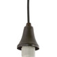 Meyda Lighting Metro Fusion 6" Craftsman Brown Distressed Draped Mini Pendant Light With Celadon Green & Amber Frit Shade Glass