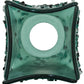 Meyda Lighting Metro Fusion 6" Green & Black Seaglass Draped Shade Glass
