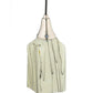 Meyda Lighting Metro Fusion 6" Satin Stainless Steel Branches Draped Mini Pendant Light With Beige Shade Glass