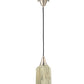 Meyda Lighting Metro Fusion 6" Satin Stainless Steel Branches Draped Mini Pendant Light With Beige Shade Glass