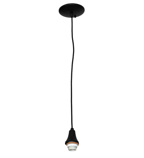 Meyda Lighting Metro Fusion 6" Textured Black Mini Pendant Light With White & Brown Shade Glass