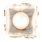 Meyda Lighting Metro Fusion 6" Textured Black Mini Pendant Light With White & Brown Shade Glass