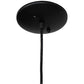 Meyda Lighting Metro Fusion 6" Textured Black Mini Pendant Light With White & Brown Shade Glass