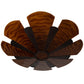 Meyda Lighting Metro Fusion 60" 6-Light Mahogany Bronze Elite Semi-flush Mount Light With Amber Fused Shade Glass
