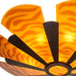 Meyda Lighting Metro Fusion 60" 6-Light Mahogany Bronze Elite Semi-flush Mount Light With Amber Fused Shade Glass