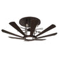 Meyda Lighting Metro Fusion 60" 6-Light Mahogany Bronze Elite Semi-flush Mount Light With Amber Fused Shade Glass