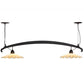 Meyda Lighting Metro Fusion 66" 2-Light Oil Rubbed Bronze Galatia Island Pendant Light With Beige Art Shade Glass
