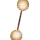 Meyda Lighting Metro Fusion 66" 2-Light Oil Rubbed Bronze Galatia Island Pendant Light With Beige Art Shade Glass
