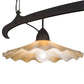 Meyda Lighting Metro Fusion 66" 2-Light Oil Rubbed Bronze Galatia Island Pendant Light With Beige Art Shade Glass