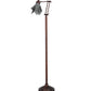 Meyda Lighting Metro Fusion 68" Mahogany Bronze Super Nova Adjustable Floor Lamp With Smoke Shade Glass