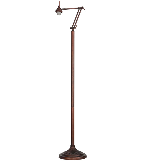 Meyda Lighting Metro Fusion 68" Mahogany Bronze Super Nova Adjustable Floor Lamp With Smoke Shade Glass