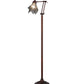 Meyda Lighting Metro Fusion 68" Mahogany Bronze Super Nova Adjustable Floor Lamp With Smoke Shade Glass