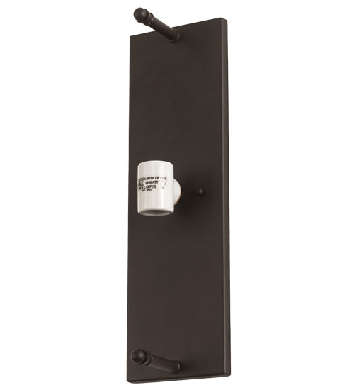 Meyda Lighting Metro Fusion 7" 2-Light Oil Rubbed Bronze Midland Wall Sconce With Fleshtone Idalight Shade