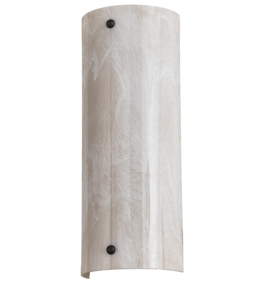 Meyda Lighting Metro Fusion 7" 2-Light Oil Rubbed Bronze Midland Wall Sconce With Fleshtone Idalight Shade