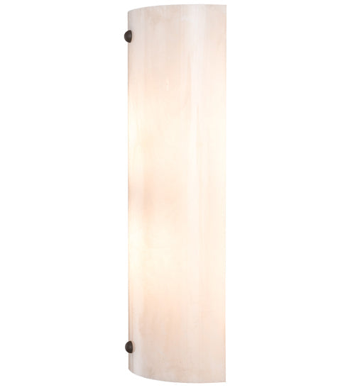 Meyda Lighting Metro Fusion 7" 2-Light Oil Rubbed Bronze Midland Wall Sconce With Fleshtone Idalight Shade