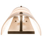 Meyda Lighting Metro Fusion 7" 2-Light Oil Rubbed Bronze Midland Wall Sconce With Fleshtone Idalight Shade