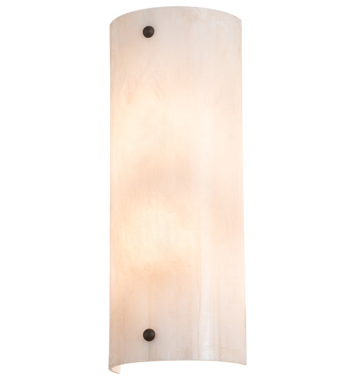 Meyda Lighting Metro Fusion 7" 2-Light Oil Rubbed Bronze Midland Wall Sconce With Fleshtone Idalight Shade