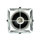 Meyda Lighting Metro Fusion 7" Black Branches Mini Pendant Light With White Quadrato Shade Glass