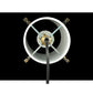 Meyda Lighting Metro Fusion 7" Black Branches Mini Pendant Light With White Quadrato Shade Glass