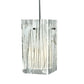 Meyda Lighting Metro Fusion 7" Black Branches Mini Pendant Light With White Quadrato Shade Glass