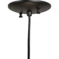 Meyda Lighting Metro Fusion 7" Black Lighthouse Quadrato Mini Pendant Light With Multi-Colored Shade Glass