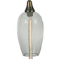 Meyda Lighting Metro Fusion 7" Brushed Nickel Orb Mouth Blown Pendant Light With Clear Shade Glass