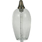 Meyda Lighting Metro Fusion 7" Brushed Nickel Orb Mouth Blown Pendant Light With Clear Shade Glass