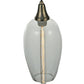 Meyda Lighting Metro Fusion 7" Brushed Nickel Orb Mouth Blown Pendant Light With Clear Shade Glass