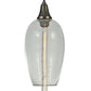 Meyda Lighting Metro Fusion 7" Brushed Nickel Orb Mouth Blown Pendant Light With Clear Shade Glass