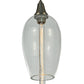 Meyda Lighting Metro Fusion 7" Brushed Nickel Orb Mouth Blown Pendant Light With Clear Shade Glass