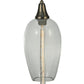 Meyda Lighting Metro Fusion 7" Brushed Nickel Orb Mouth Blown Pendant Light With Clear Shade Glass