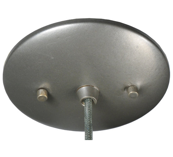 Meyda Lighting Metro Fusion 7" Pewter Popeye Pendant Light With Multi-Colored Shade Glass