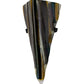 Meyda Lighting Metro Fusion 8" 2-Light Black Fettuccine Wall Sconce With Multi-Colored Shade Glass