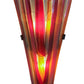 Meyda Lighting Metro Fusion 8" 2-Light Black Marina Wall Sconce With Multi-Colored Shade Glass