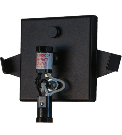 Meyda Lighting Metro Fusion 8" 2-Light Black Marina Wall Sconce With Multi-Colored Shade Glass
