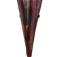 Meyda Lighting Metro Fusion 8" 2-Light Black Marina Wall Sconce With Multi-Colored Shade Glass