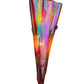 Meyda Lighting Metro Fusion 8" 2-Light Black Marina Wall Sconce With Multi-Colored Shade Glass