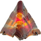 Meyda Lighting Metro Fusion 8" 2-Light Black Marina Wall Sconce With Multi-Colored Shade Glass