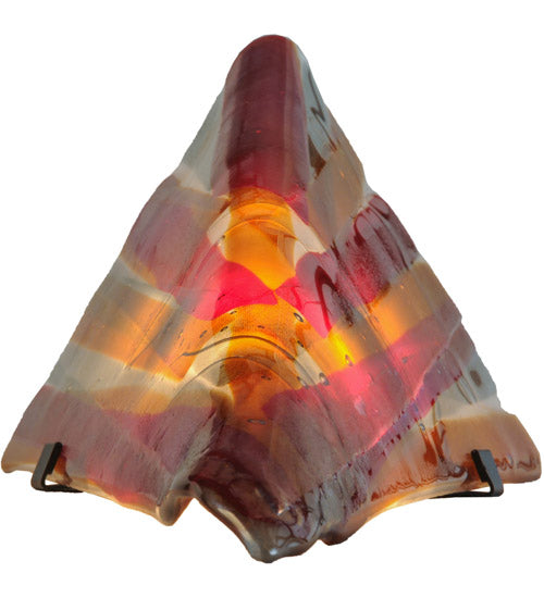 Meyda Lighting Metro Fusion 8" 2-Light Black Marina Wall Sconce With Multi-Colored Shade Glass