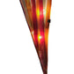 Meyda Lighting Metro Fusion 8" 2-Light Black Marina Wall Sconce With Multi-Colored Shade Glass