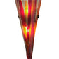 Meyda Lighting Metro Fusion 8" 2-Light Black Marina Wall Sconce With Multi-Colored Shade Glass