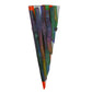 Meyda Lighting Metro Fusion 8" 2-Light Black Penna Di Pavone Wall Sconce With Multi-Colored Shade Glass